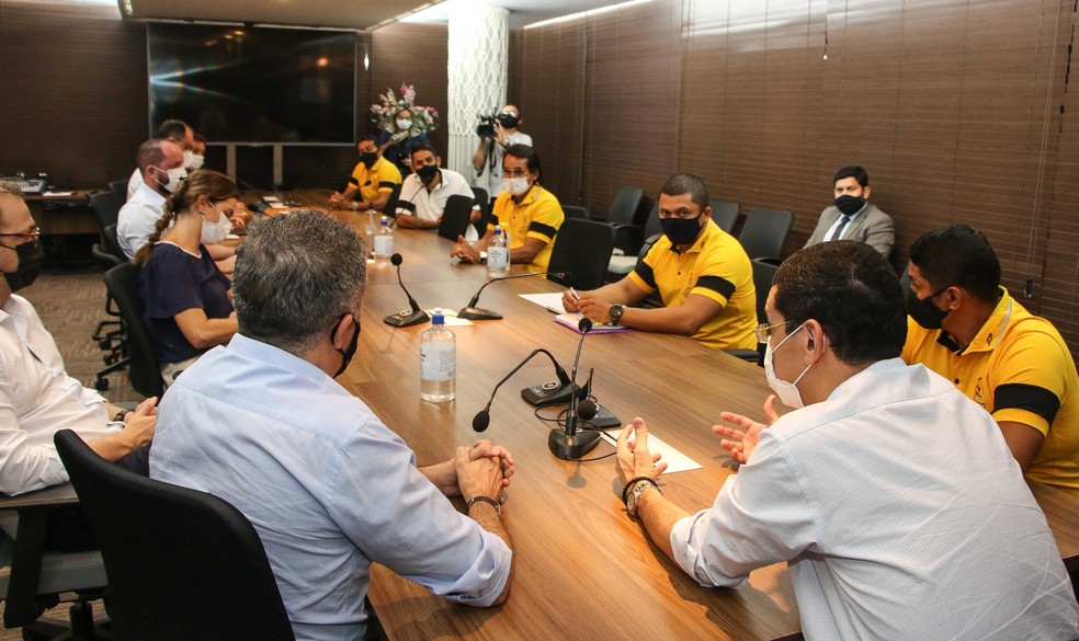 Vendedores ambulantes e Prefeitura de Fortaleza discutem sobre a ocupação da Rua José Avelino, em  imagem de arquivo  — Foto: Divulgação/Prefeitura de Fortaleza 