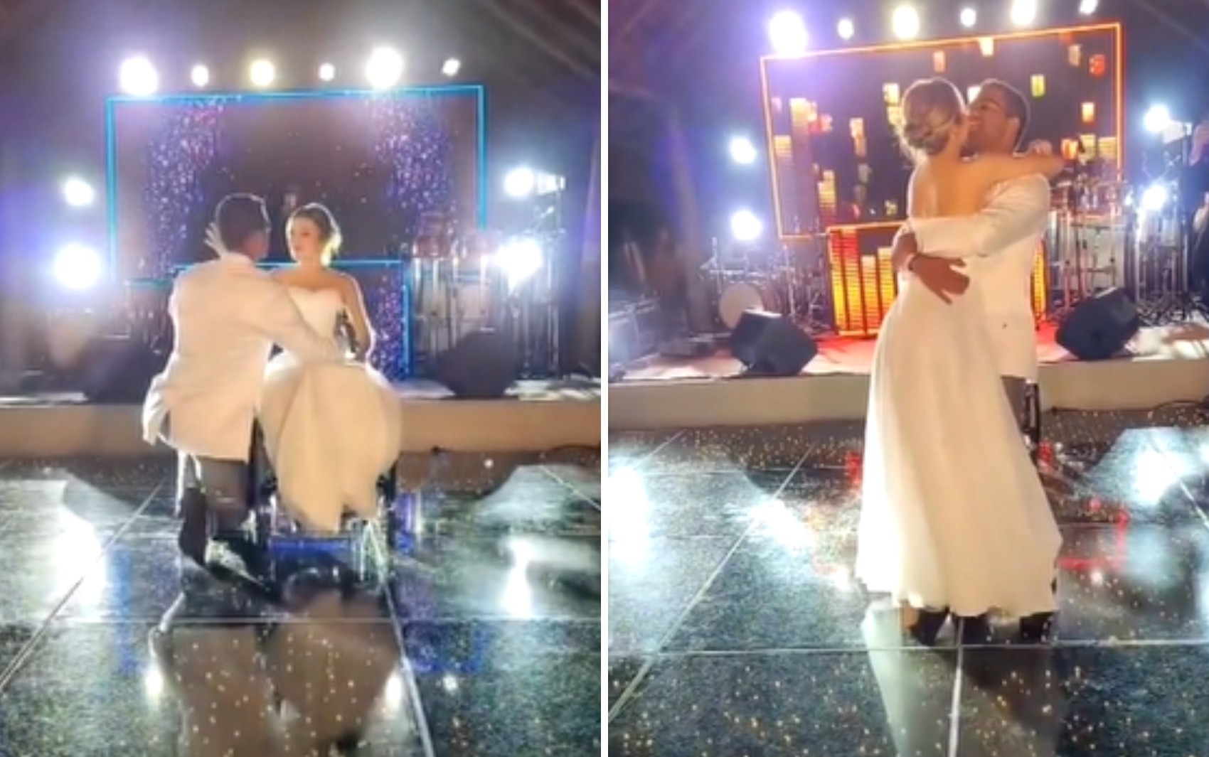 VÍDEO: Paraquedista que ficou tetraplégica após cirurgia se casa e emociona convidados ao dançar com marido: 'Sonho realizado'