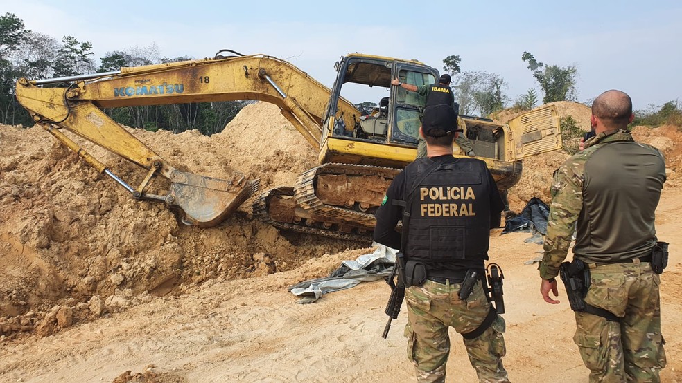  PF deflagra operação para combater garimpos ilegais em terra indígenas em MT — Foto: PF/MT