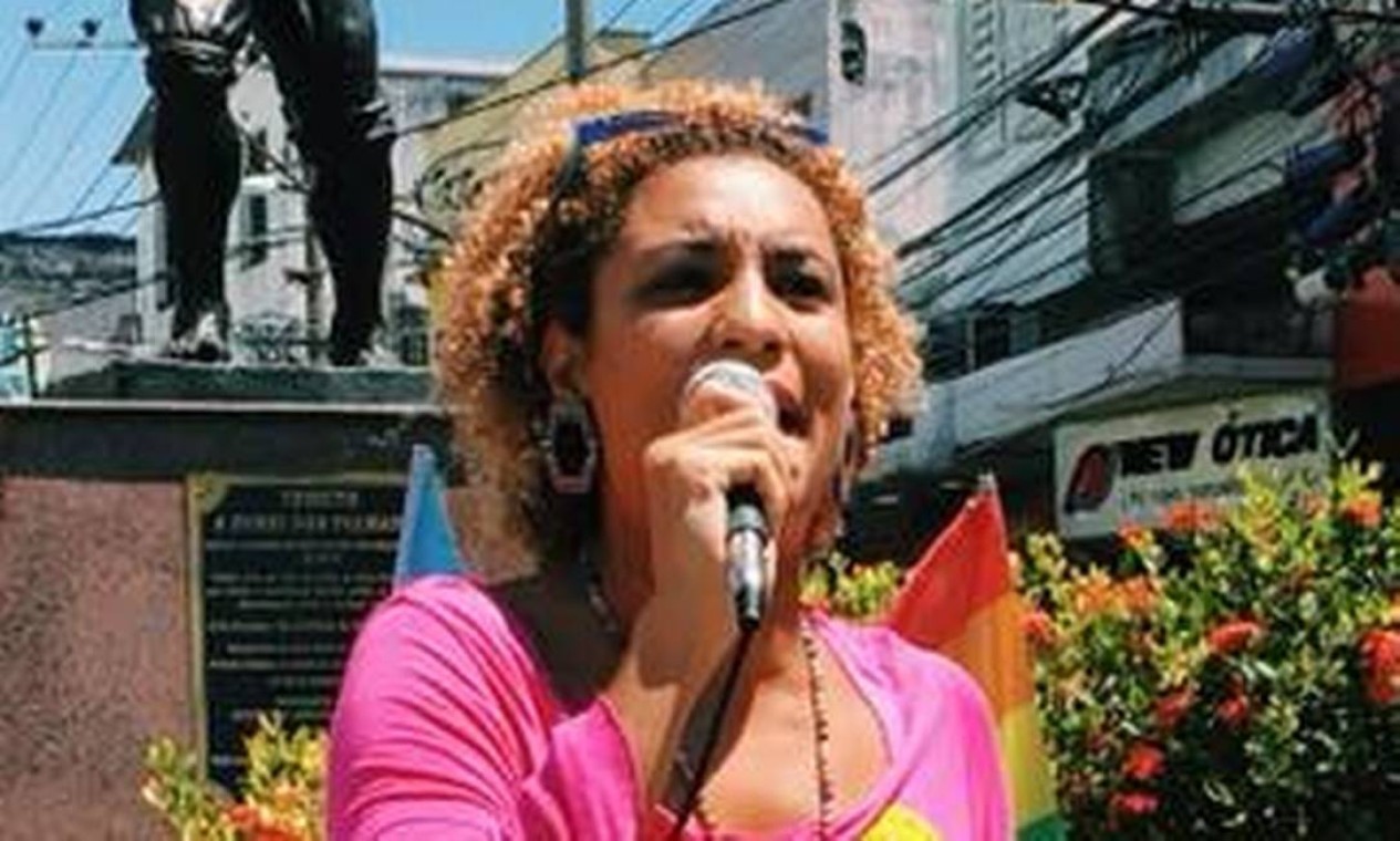 Marielle Franco durante evento do PSOL  — Foto: Reprodução Facebook