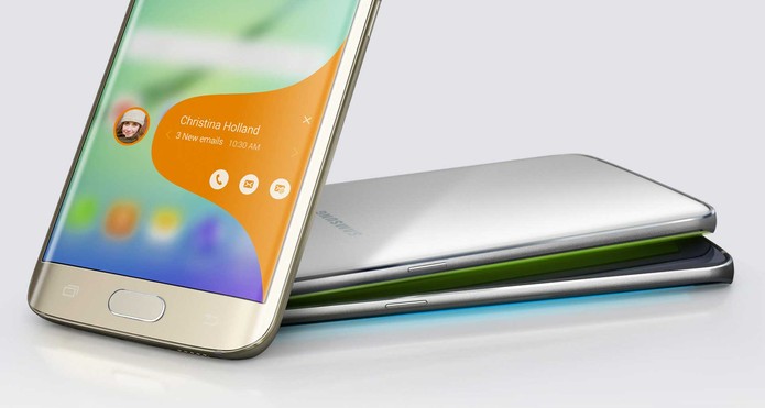 Galaxy S6 Edg possui diversos atalhos através da borda curva da tela (Foto: Divulgação/Samsung)