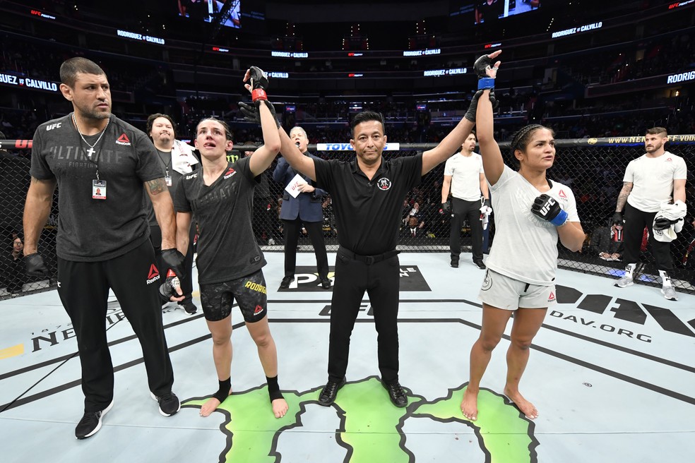Marina Rodriguez e Cynthia Calvillo empatam na co-luta principal — Foto: Getty Images