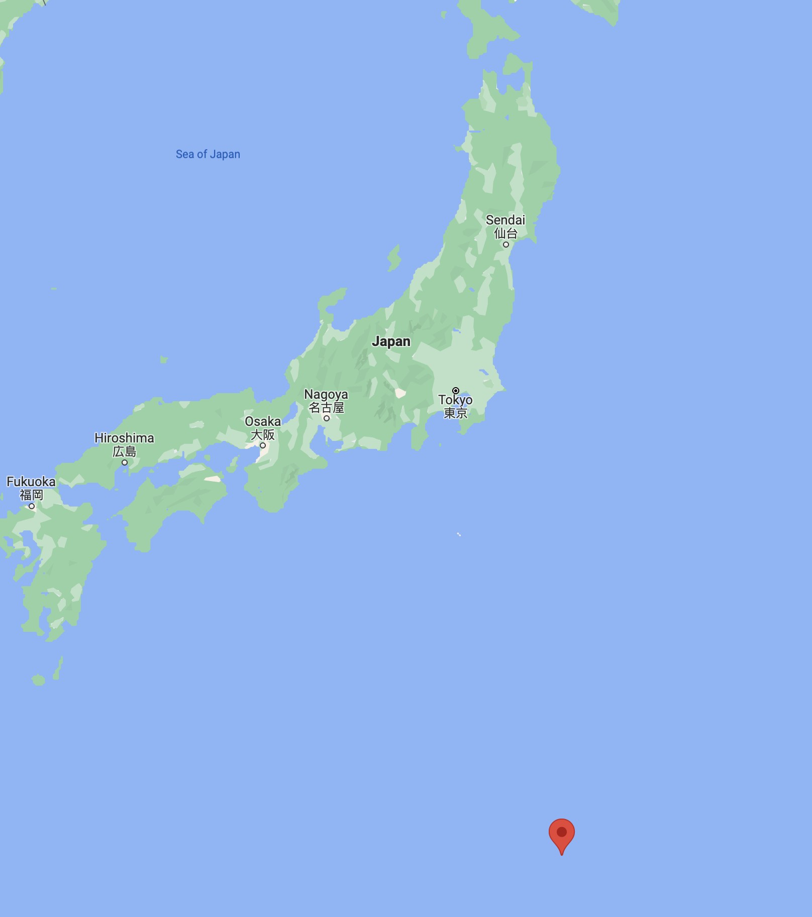 Terrremoto atingiu as ilhas Bonin do Japão em magnitude 7,9 em 2015 (Foto: University of Arizona )