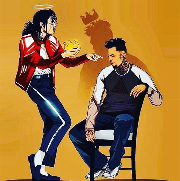 Imagem compartilhada por Chris Brown sobre legal de Michael Jackson (Foto: Instagram)