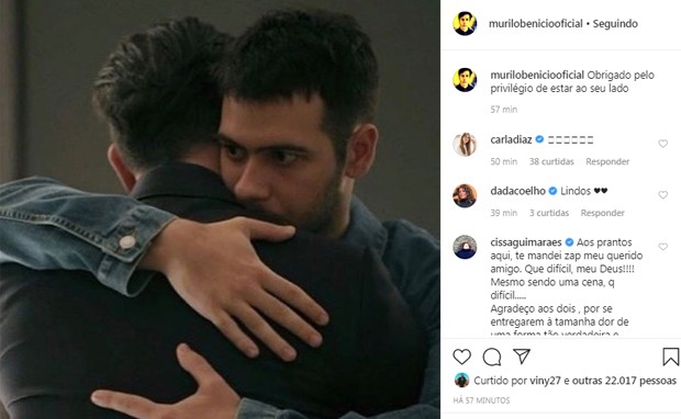 Antônio Benício ganha parabéns do pai, Murilo Benício (Foto: Reprodução/Instagram)