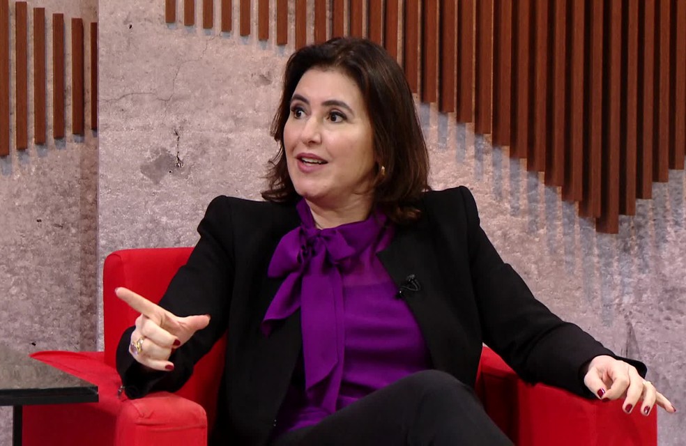 A senadora Simone Tebet — Foto: GloboNews