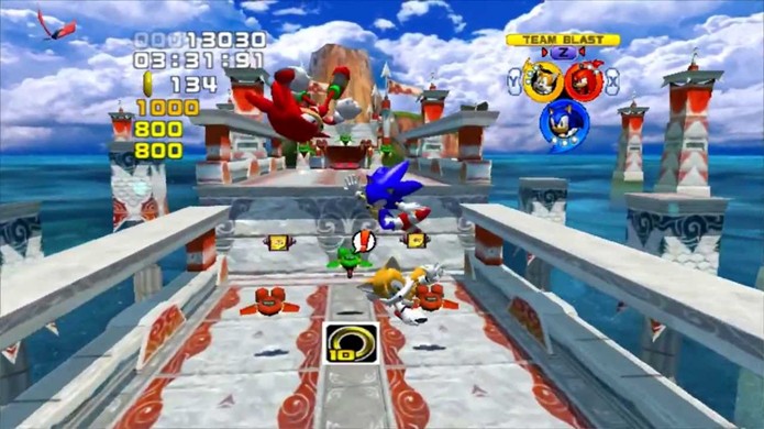 Sonic Heroes se baseava nas raízes de Sonic, mas também tinha alguns defeitos de design e muitos bugs (Foto: Reprodução/YouTube)