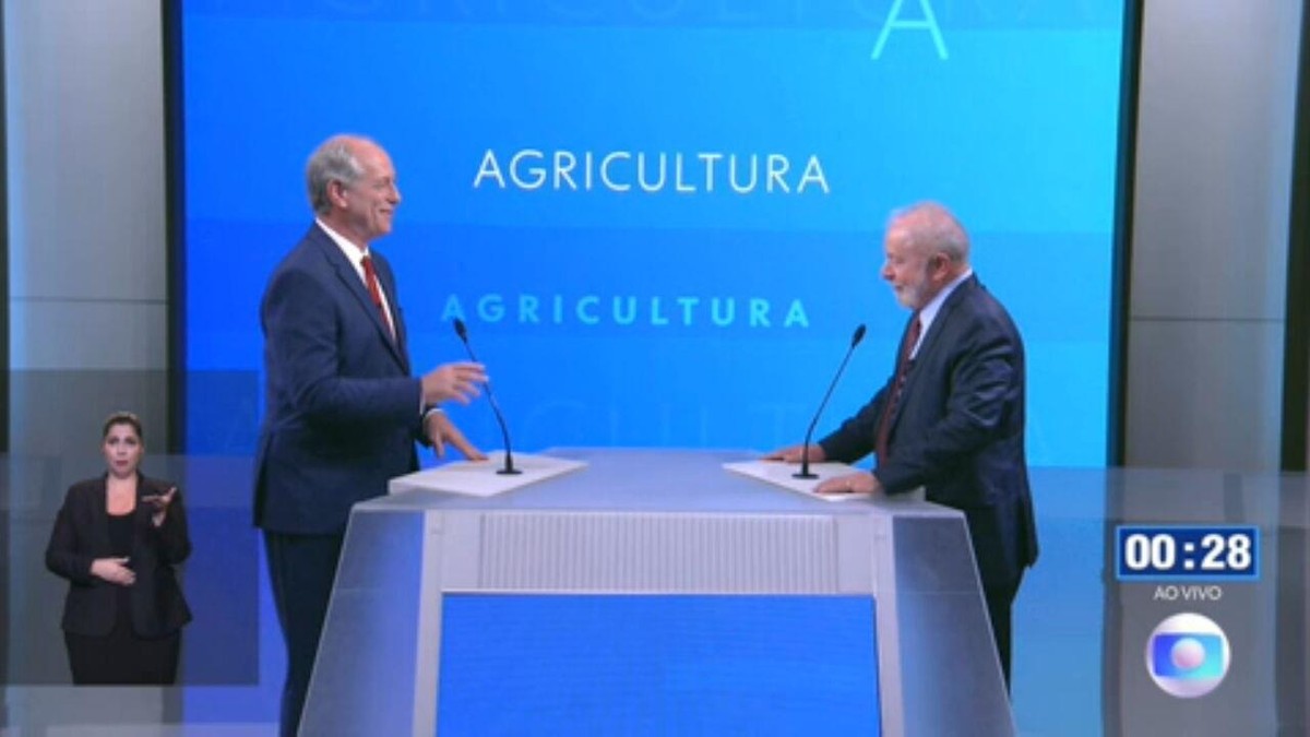 Debate na Globo: Lula pergunta a Ciro sobre agricultura; VÍDEO