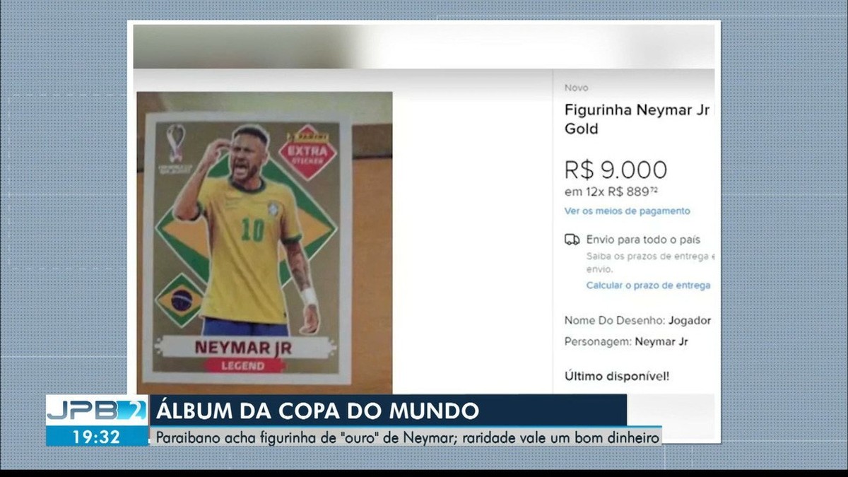 Menino de 8 anos acha figurinha de 'ouro' de Neymar no primeiro pacote e  decide vender item: 'lendária' | Paraíba | G1