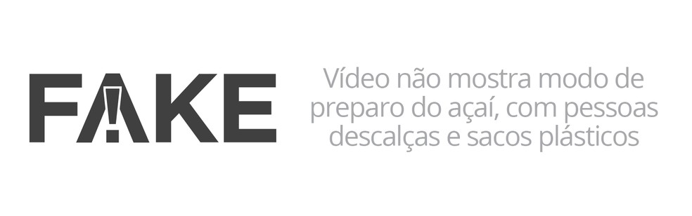 Vídeo não mostra modo de preparo do açaí, com pessoas descalças e sacos plásticos (Foto: Reprodução/Facebook)