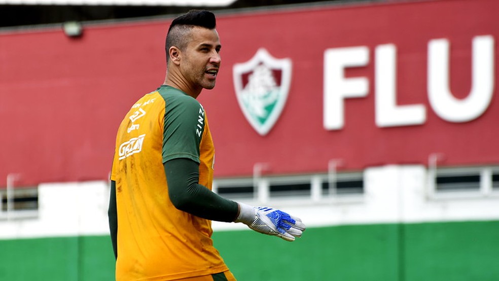Fábio durante treino do Fluminense — Foto: Mailson Santana / Fluminense FC