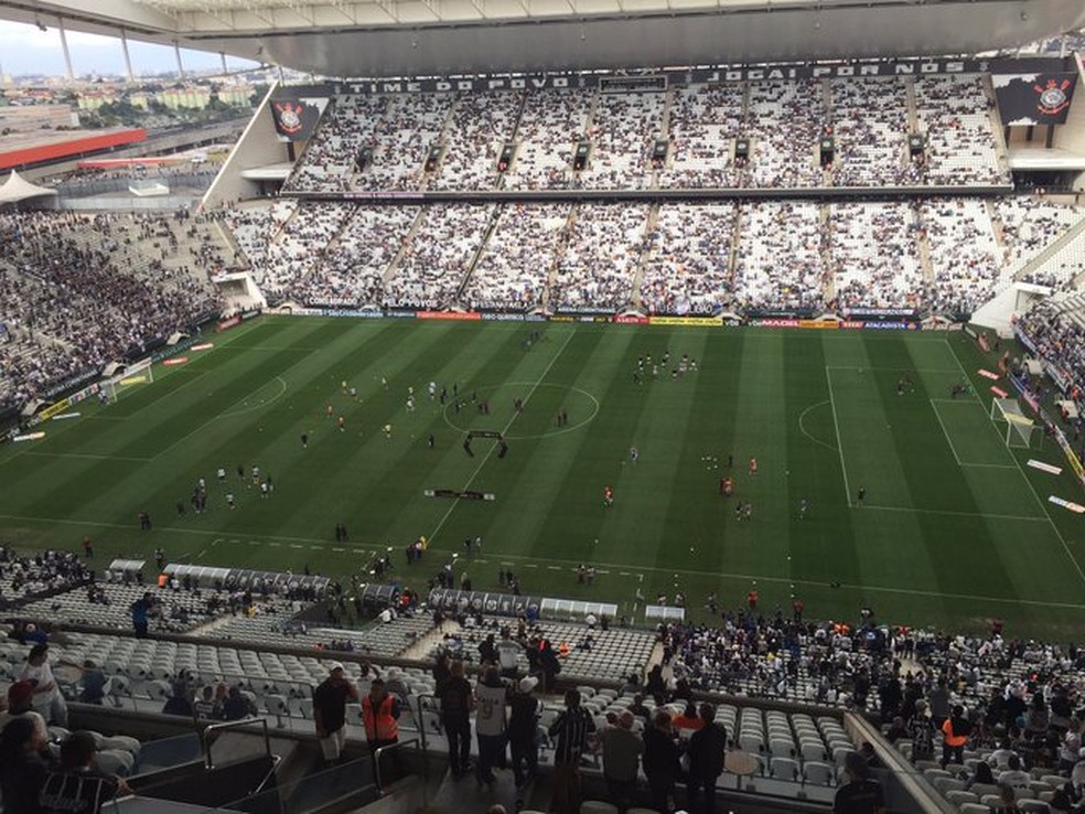 Arena Corinthians, estÃ¡dio do time em SÃ£o Paulo (Foto: Globoesporte)