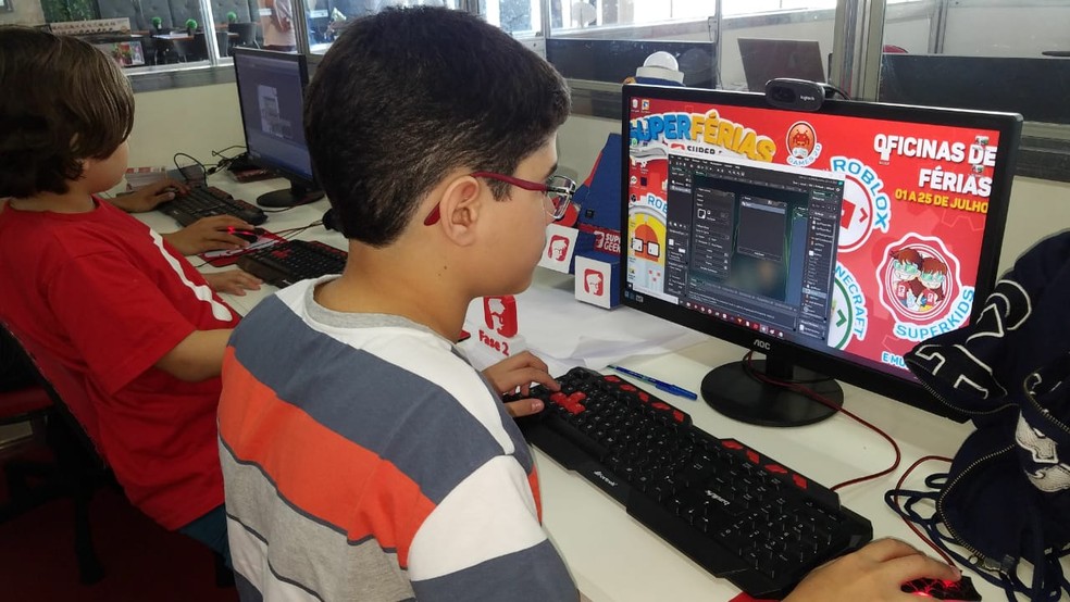 Este é o segundo ano que Leonardo Mota Meira Filho, de 13 anos, participa das atividades da colônia (Foto: Leandro Mota/Arquivo Pessoal)