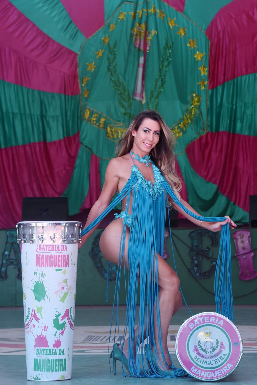 Patrícia Souza, primeira musa trans da Mangueira — Foto: Patrícia Souza, primeira musa trans da Mangueira