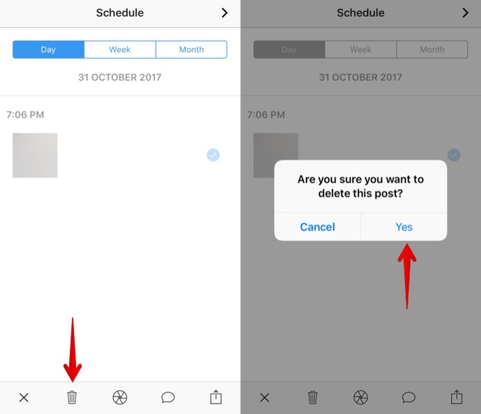 Cancelando um agendamento (Foto: Reprodução/Helito Bijora)
