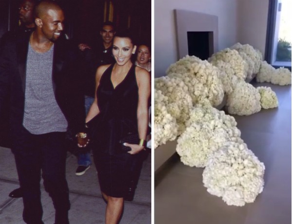As flores enviadas por Kanye West para clebrar seus três anos de casamento com Kim Kardashian (Foto: Instagram)