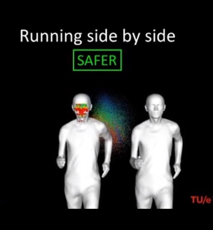 simulação mostra maneira mais segura de se exercitar ao ar livre (Foto: reprodução/instagram)