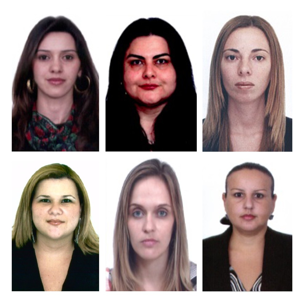 Da esquerda para a direita, de cima para baixo, as advogadas Ariane Factur dos Santos, Gisele Aparecida Baldiotti, Jéssica Paixão Ferreira, Juliana Claudina dos Santos Cottini, Priscila Ambiel Julian e Vanila Gonçales (Foto: Reprodução/OAB)
