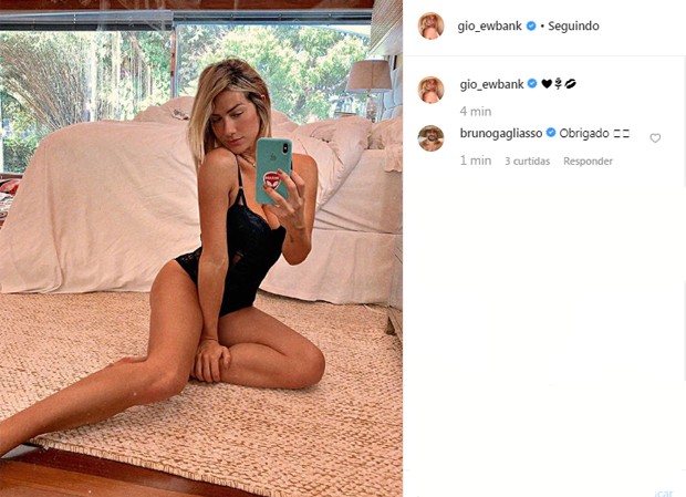 Bruno Gagliasso responde foto de Giovanna Ewbank (Foto: Reprodução/Instagram)