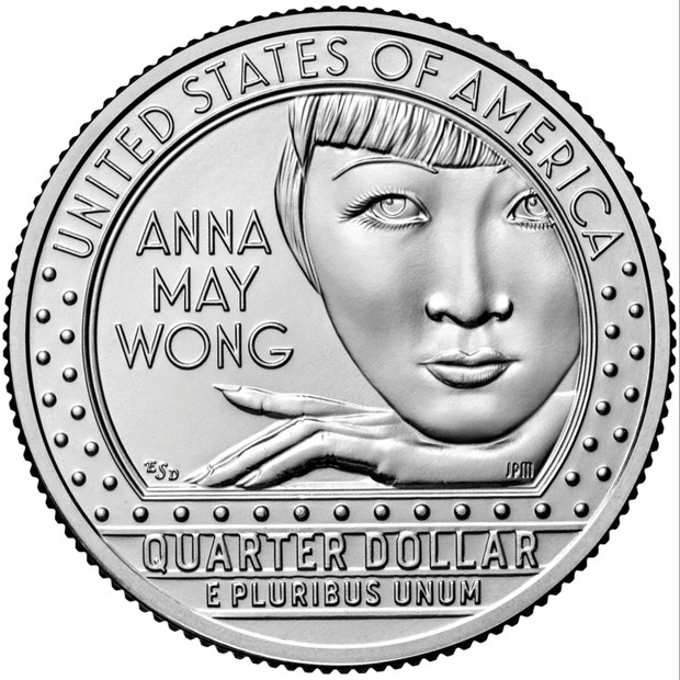 Um trimestre dos EUA com Anna May Wong (Foto: Casa da Moeda dos EUA)