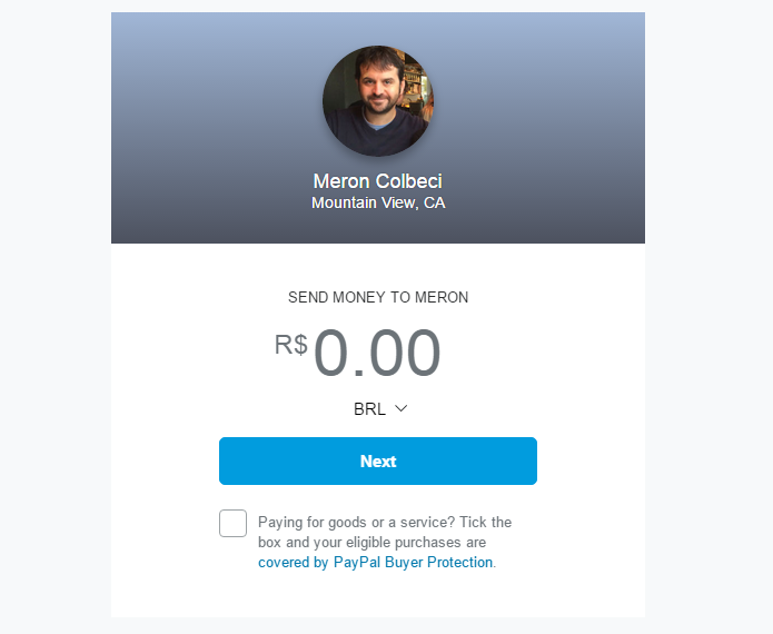 Serviço cria forma rápida e fácil de enviar dinheiro para pessoas (Foto: Reprodução/PayPal)