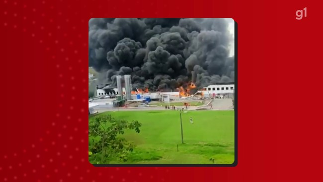 Incêndio atinge fábrica de plásticos no Cabo de Santo Agostinho