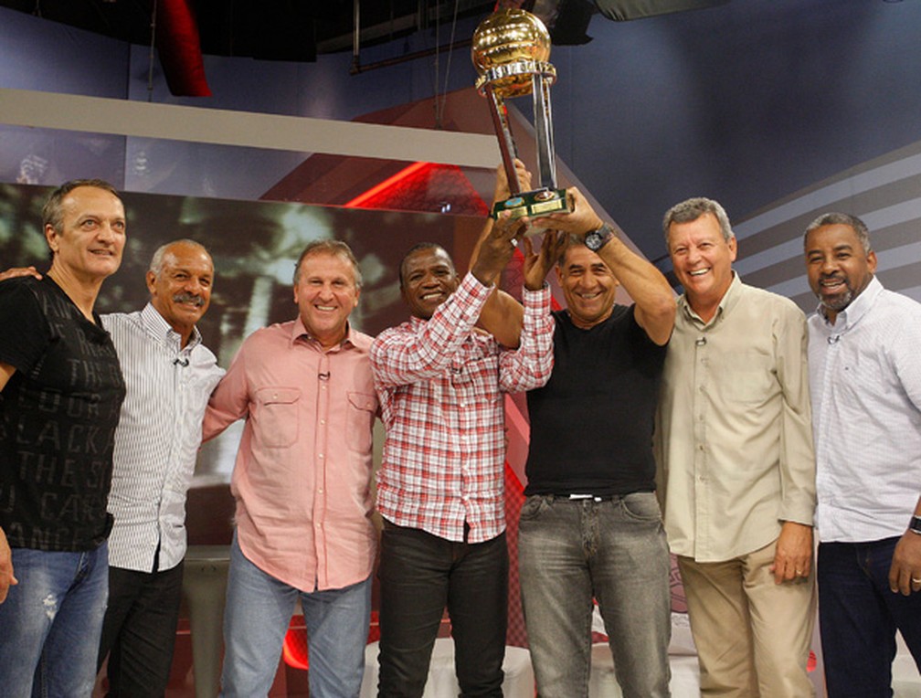 Jogadores do Flamengo campeões em 81 — Foto: Wagner Meier