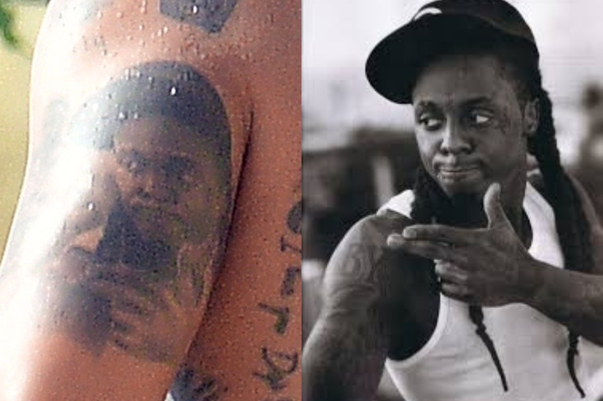 Drake exibe tatuagens com rostos de Lil Wayne, Sade e Aaliyah Quem