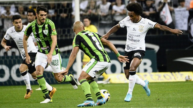 Willian em Corinthians x América-MG