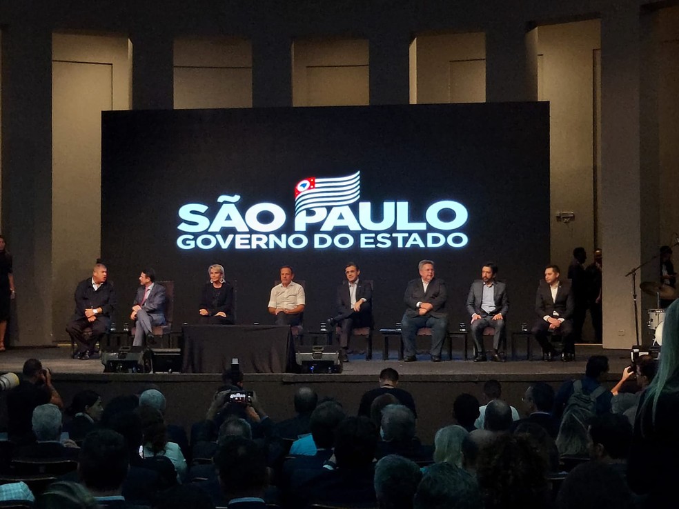 O governador João Doria (PSDB) em evento nesta quinta-feira (31). — Foto: Rodrigo Rodrigues/g1