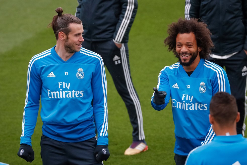 Marcelo e Bale podem estar em barca do Real Madrid — Foto: Efe