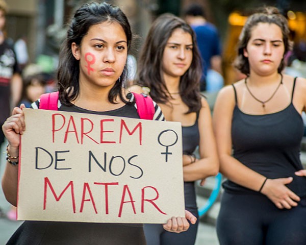 Brasileiras protestam contra o feminicídio em São Paulo (Foto: Divulgação)