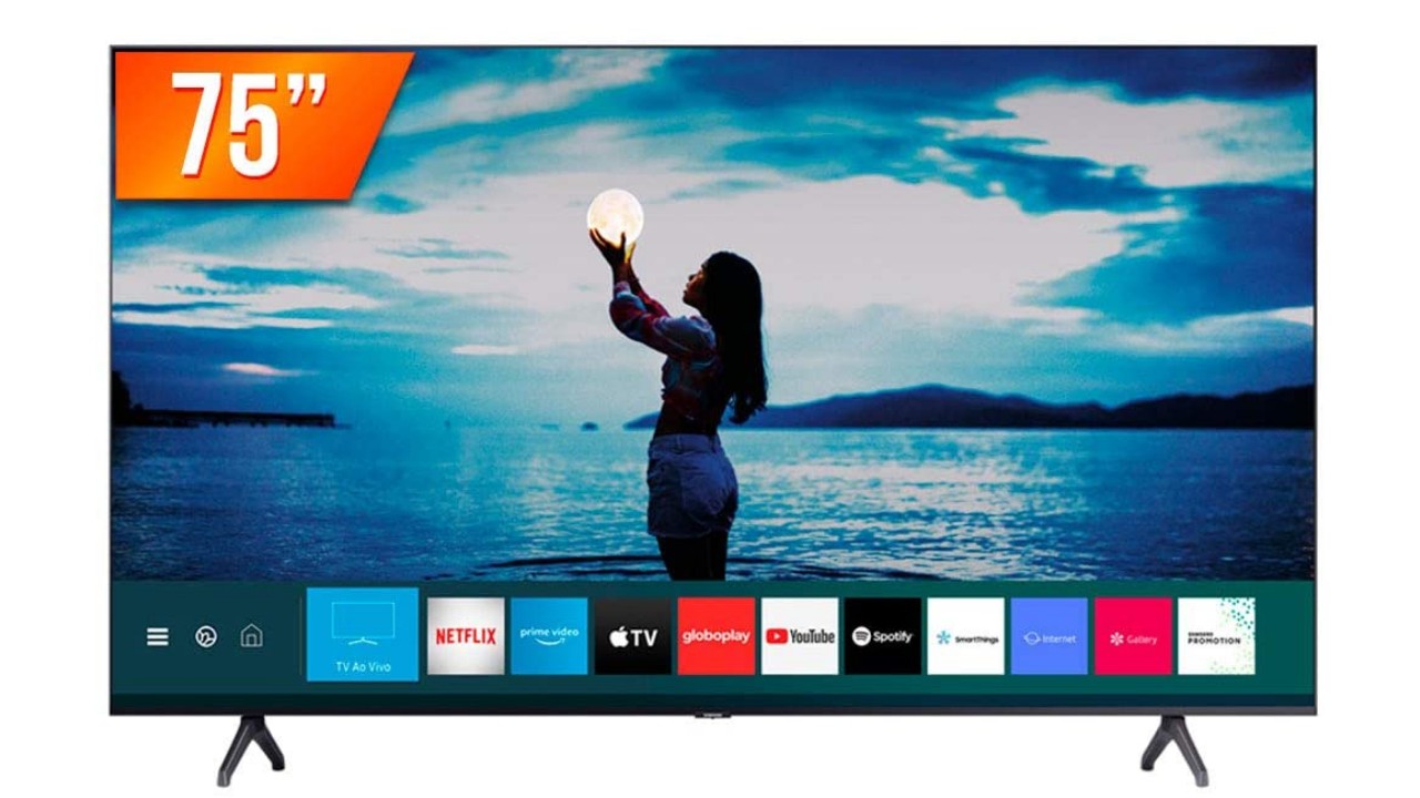 Smart TV Crystal melhora imagens para qualidade próxima ao 4K (Foto: Reprodução/Samsung)