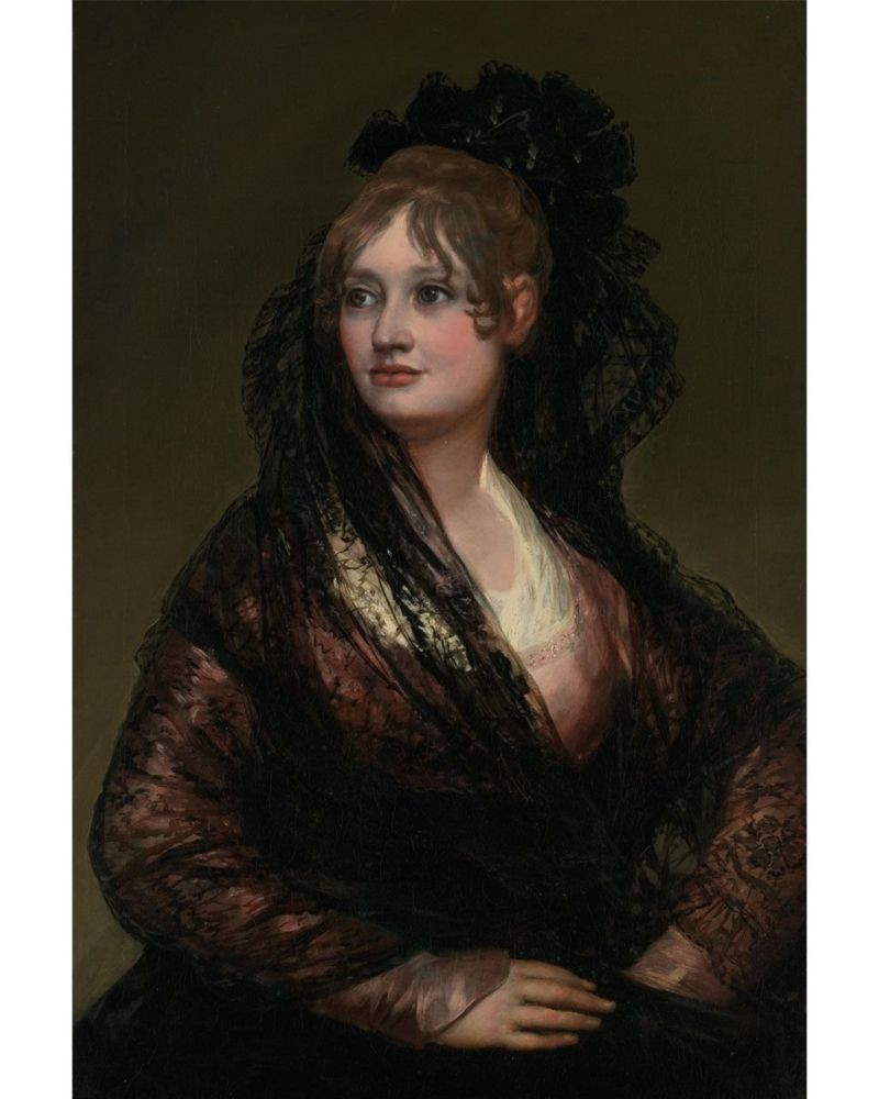 Em 1980, foi descoberto um segundo retrato misterioso sob o quadro 'Dona Isabel de Porcel', de Goya (cerca de 1805), que agora pode ser visto com muito mais clareza (Foto: Galeria Nacional de Londres via BBC News)