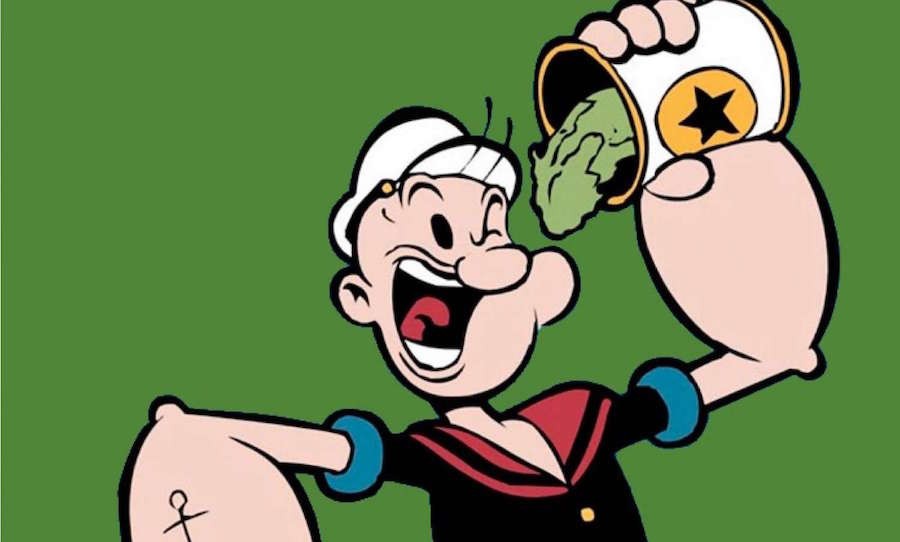 A força do marinheiro Popeye ao comer espinafre pode ter um fundo científico (Foto: Divulgação)