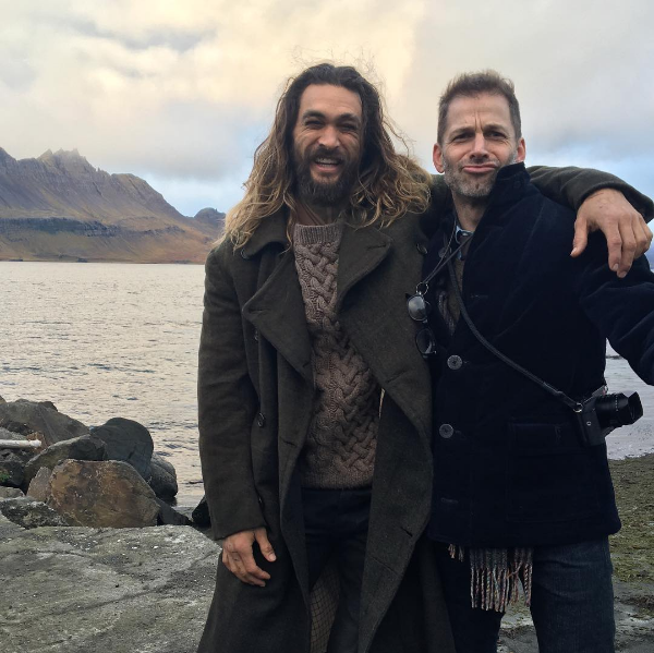 Jason Momoa com o diretor Zack Snyder (Foto: Instagram)