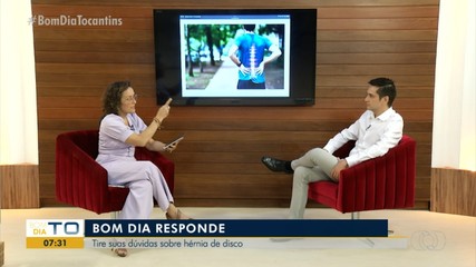 Médico ortopedista tira dúvidas sobre hérnia de disco no Bom Dia Responde