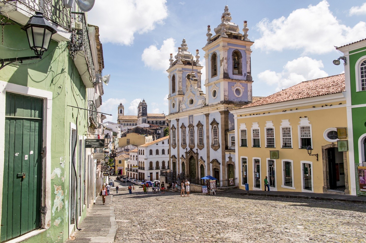 The Historic Centre (known in Portuguese as The Pelourinho) is a historic neighborhood located in the western zone of Salvador, Bahia. It was the citys center during the Portuguese Colonial Period, and was named for the whipping post (Pelourinho means Pil (Foto: Getty Images)