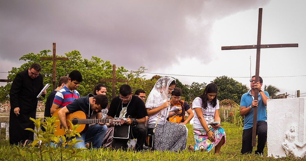 Católicos se reúnem em retiro na Semana Santa em Parnamirim (Foto: Divulgação)