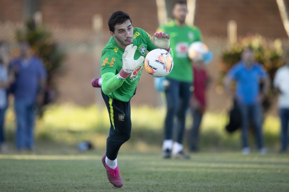 Goleiro Cleiton, do Atlético-MG, na mira do Bragantino — Foto: Lucas Figueiredo/CBF