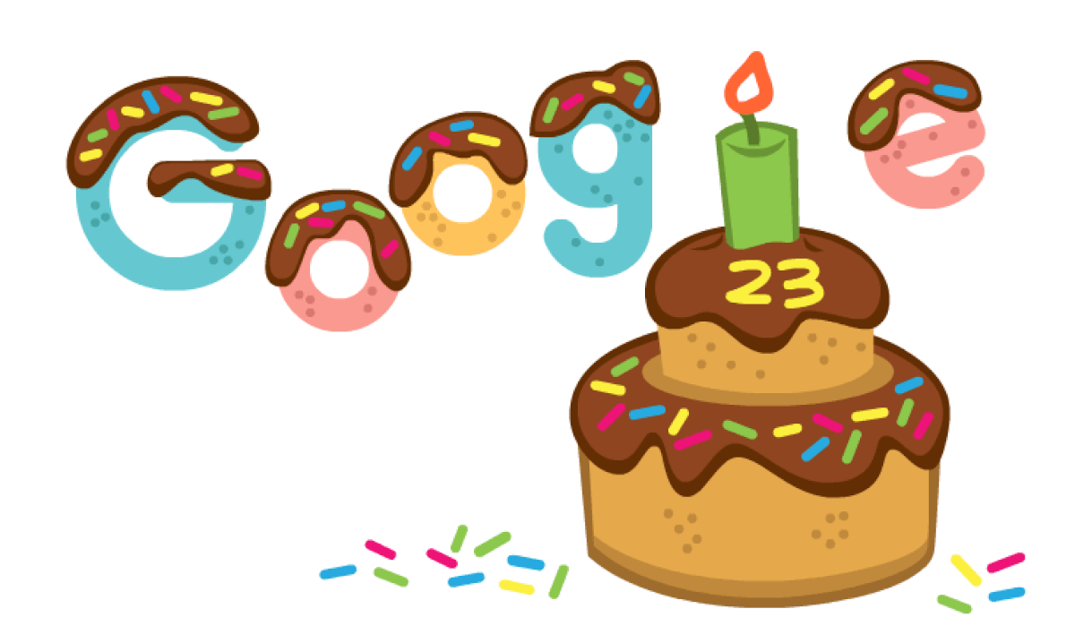 Google faz 23 anos e celebra aniversário com Doodle