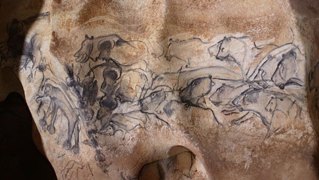 Pintura rupestre na caverna Chauvet (Foto: BBC)