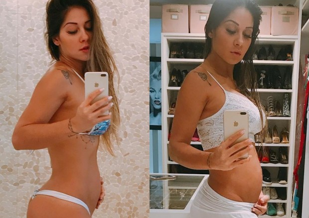 Grávida, Mayra Cardi compara o crescimento da barriga em 11 dias (Foto: Reprodução/Instagram)