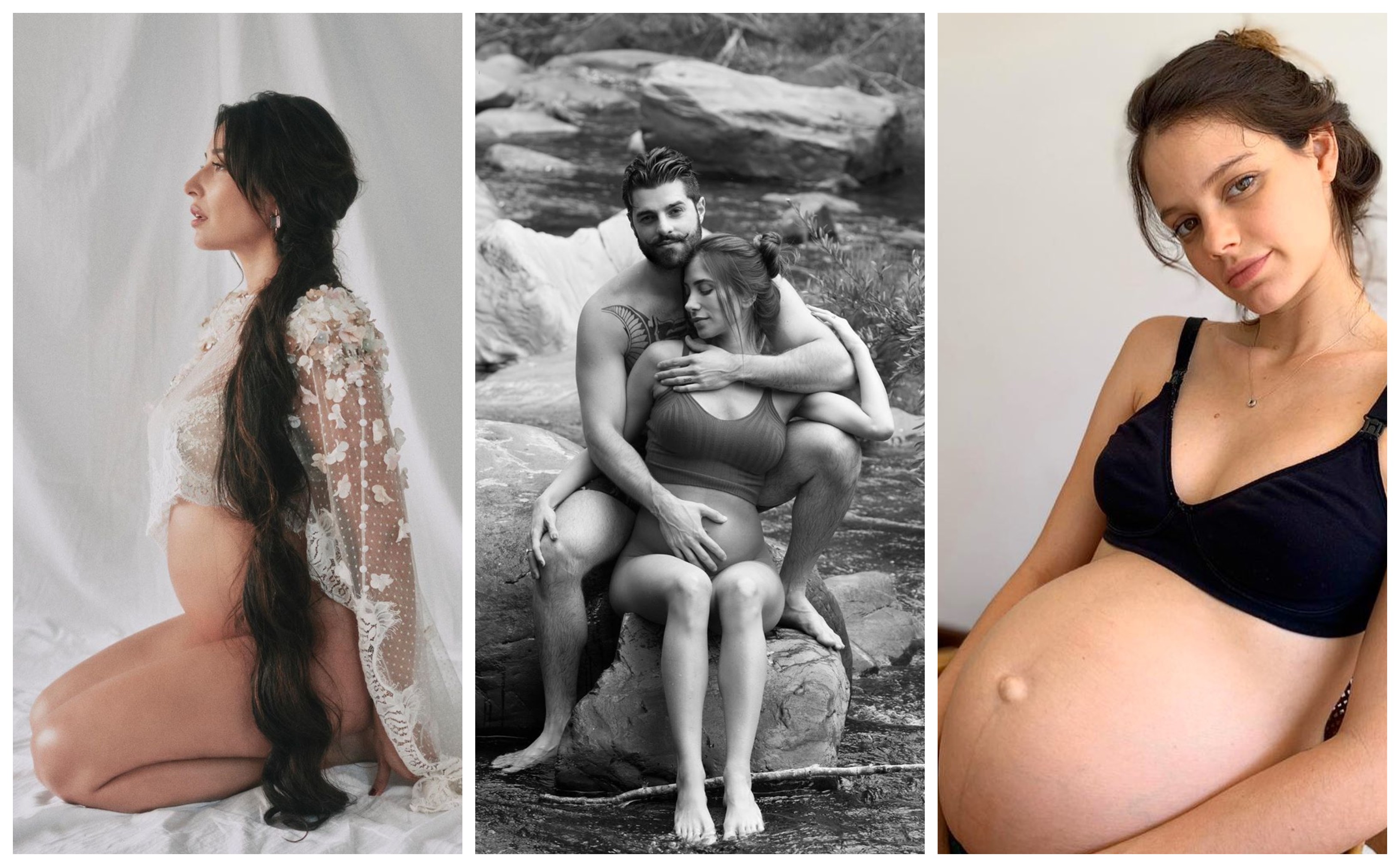 Giselle Itié, Romana Novais e Laura Neiva são algumas das famosas que verão a família aumentar em 2020 (Foto: Instagram)