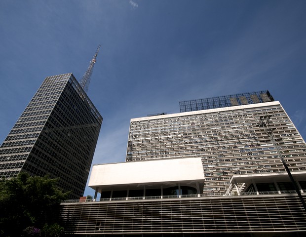 São Paulo, SP, Brazil. February 11, 2018. Conjunto Nacional, an important building and commercial centre on Paulista avenue. The project was authored by architect David Libeskind and is characterized by being one of the first major modern multifunctional  (Foto: Getty Images)