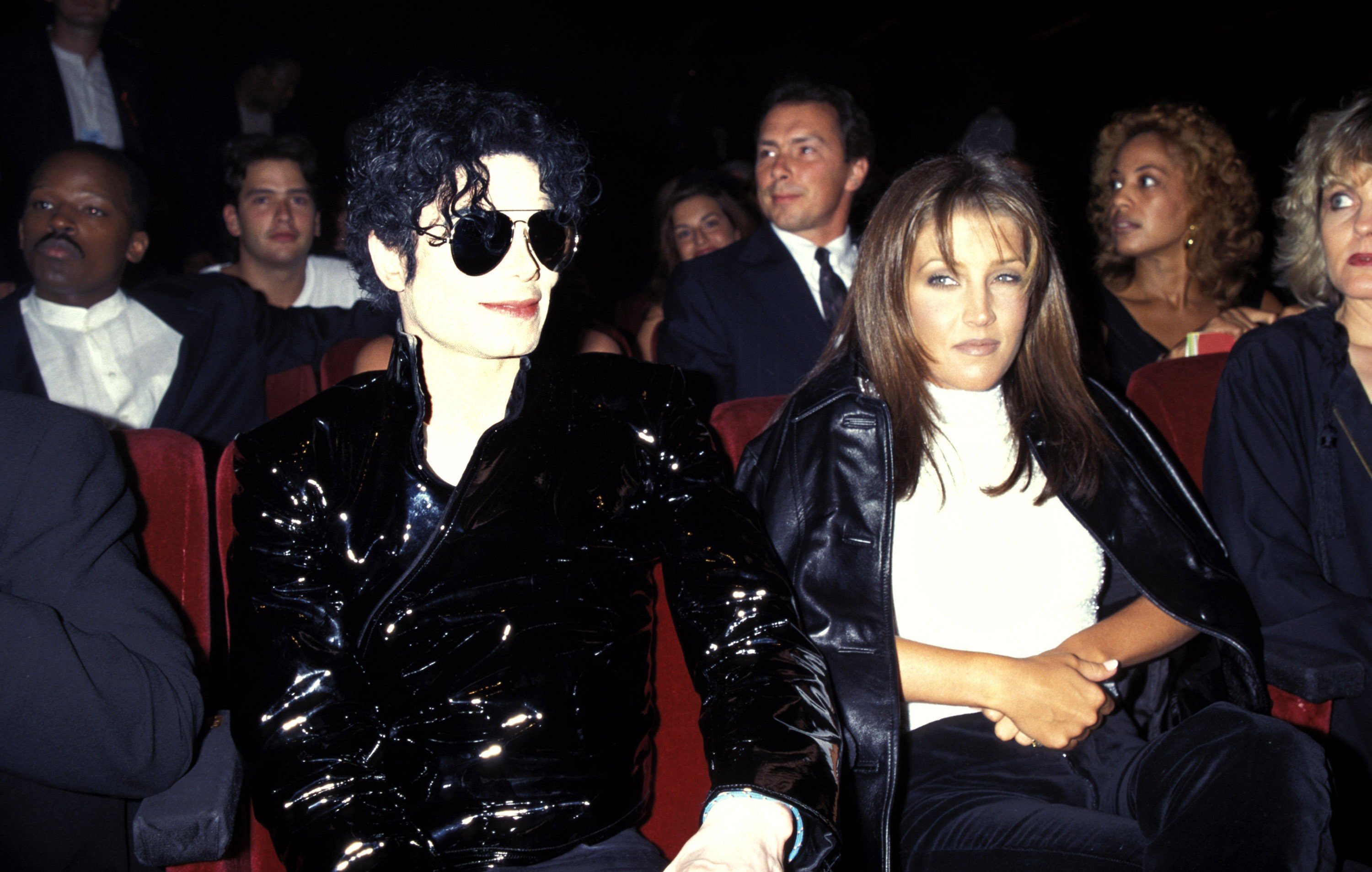 Michael Jackson (1958-2009) e Lisa Marie Presley em foto de 1995 (Foto: Getty Images)