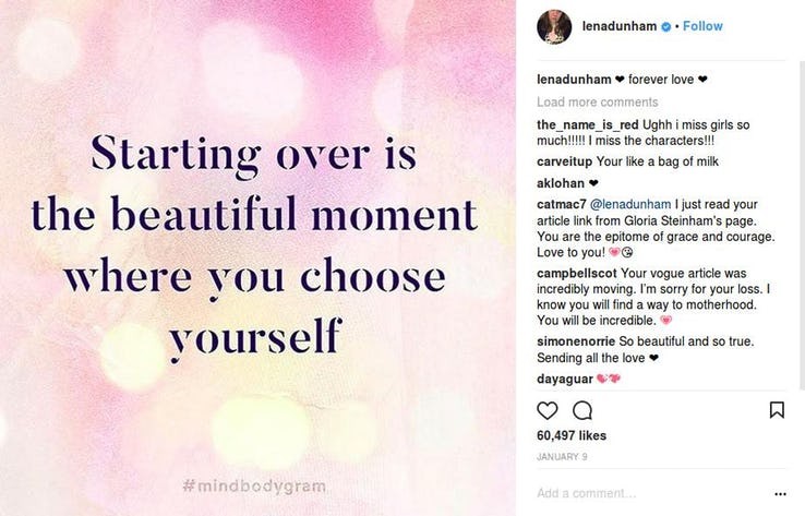 Lena Dunham (Foto: Instagram)
