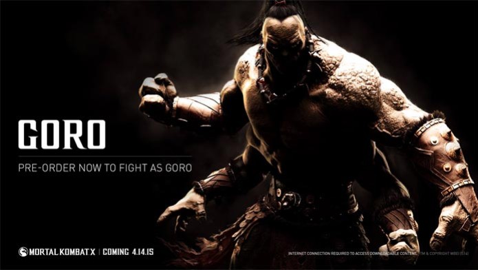 Goro retorna como personagem jogável em Mortal Kombat X (Foto: Divulgação) (Foto: Goro retorna como personagem jogável em Mortal Kombat X (Foto: Divulgação))