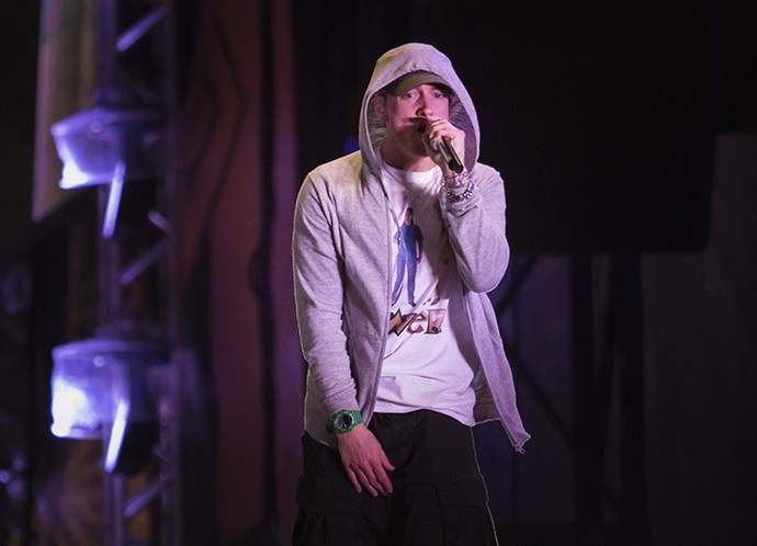 Eminem encerrou o primeiro dia de Lollapalooza (Foto: Raphael Dias/Gshow)