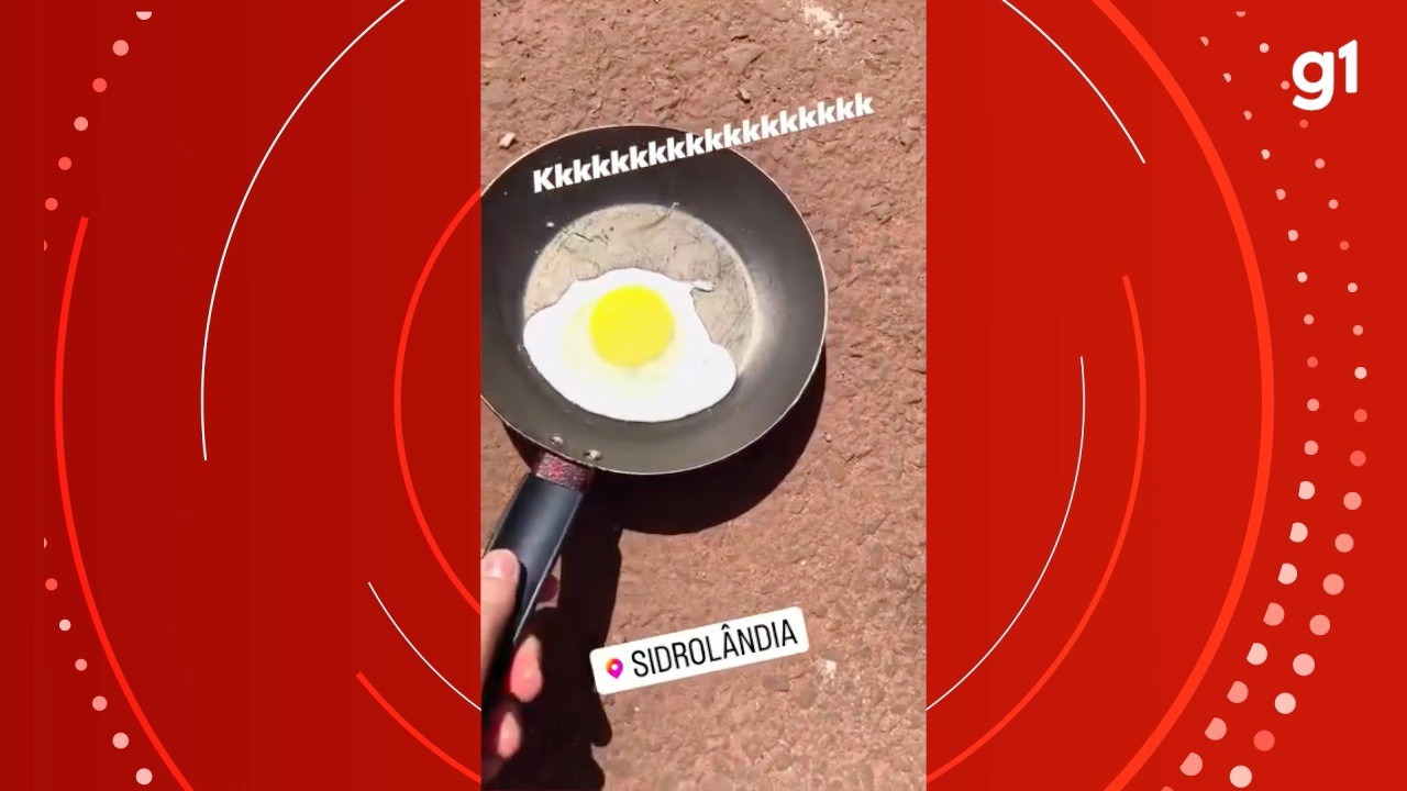 'Será que tá quente?': moradora frita ovo no asfalto durante calorão em MS
